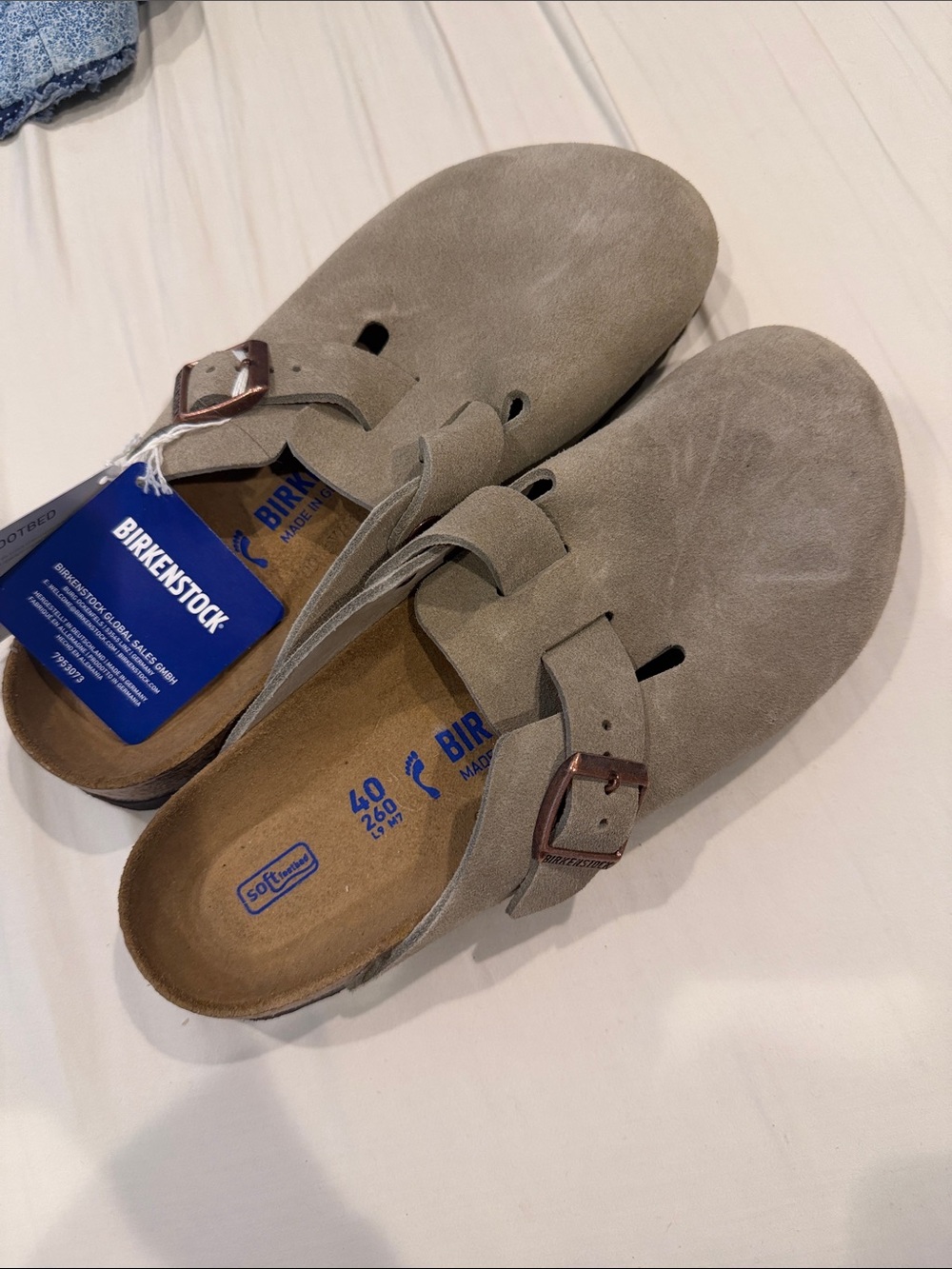 Birkenstock Women’s Taupe Suede Single-Buckle Clogs